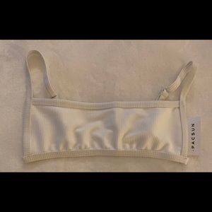 Pacsun White Lyra Ribbed Sporty Bikini